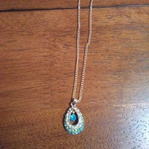 Gold-Tone Peacock Necklace